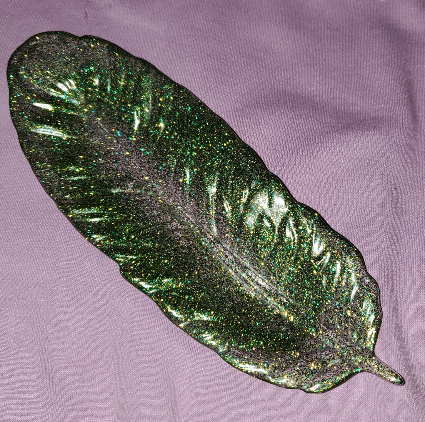 Feather-Shaped Trinket Tray