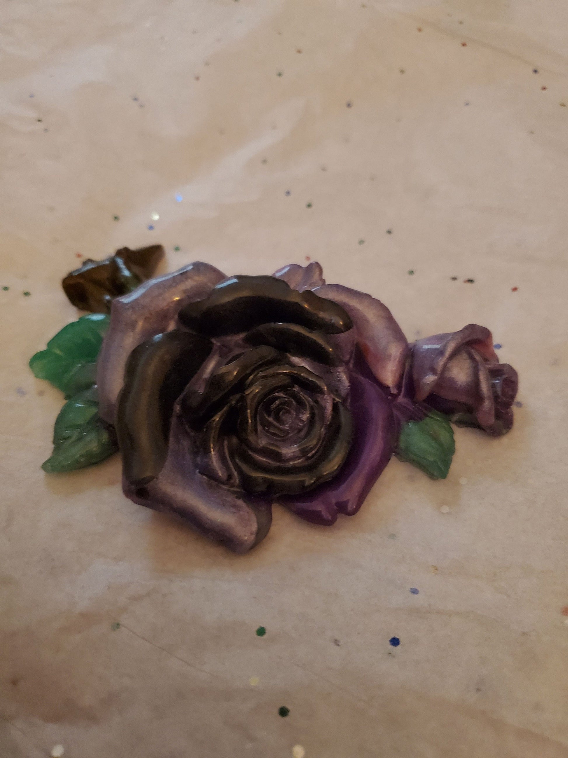 3D Resin Rose. Beautiful purple.