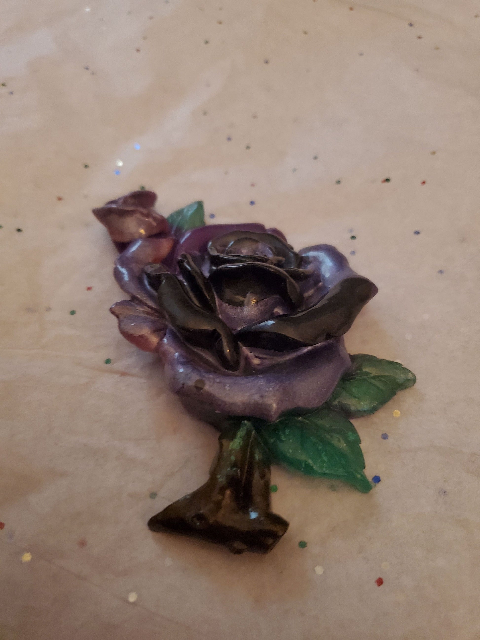 3D Resin Rose. Beautiful purple.