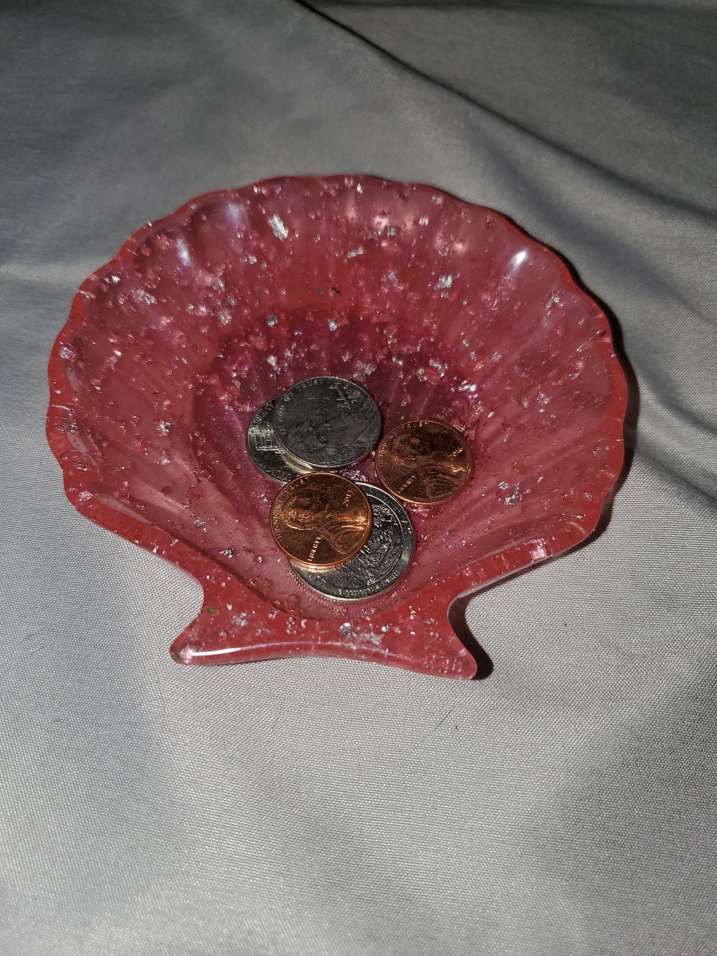 Seashell trinket/coin holder