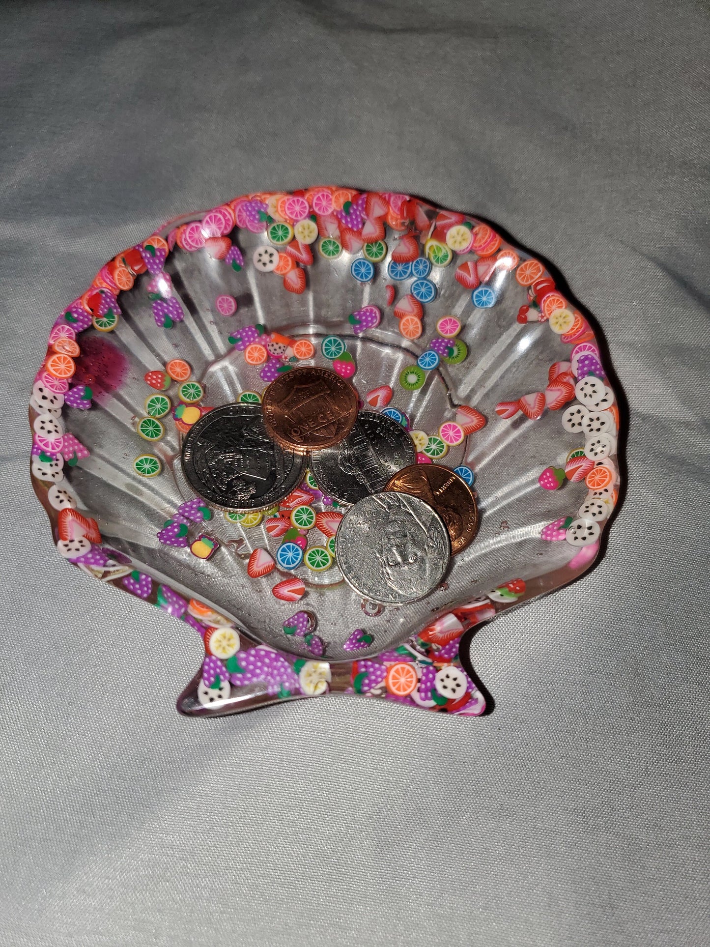 Seashell trinket/coin holder