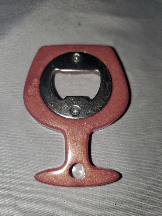 Beer bottle opener/bottle opener. Epoxy resin based, durable and one-of-a-kind!