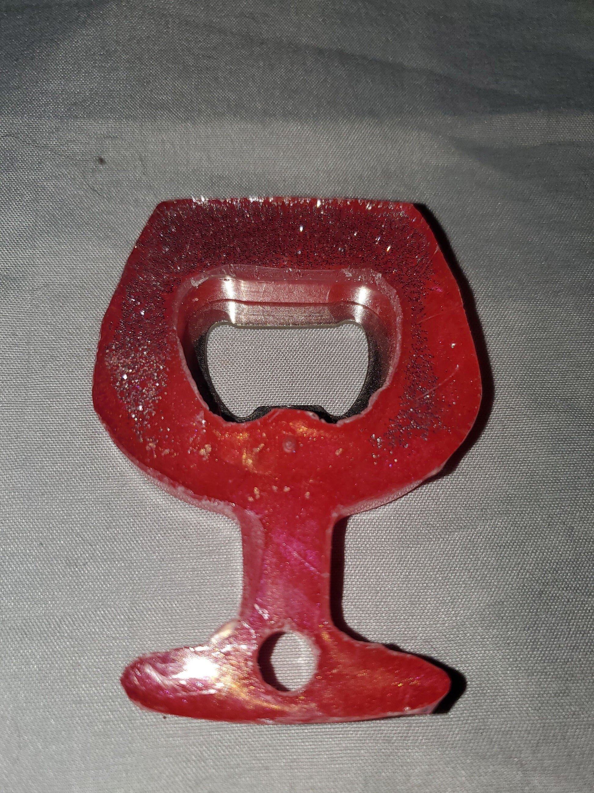 Beer bottle opener/bottle opener. Epoxy resin based, durable and one-of-a-kind!