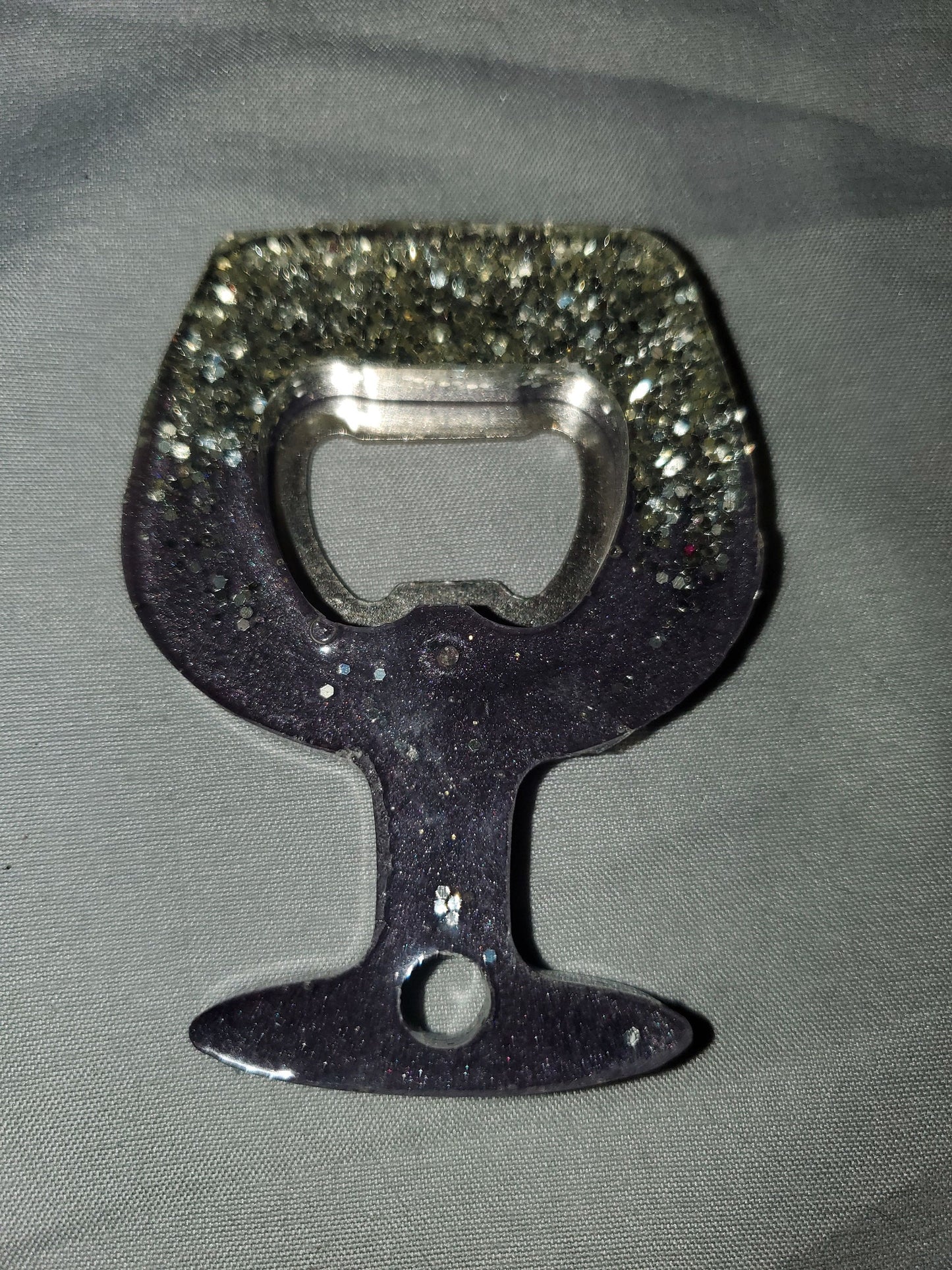 Beer bottle opener/bottle opener. Epoxy resin based, durable and one-of-a-kind!