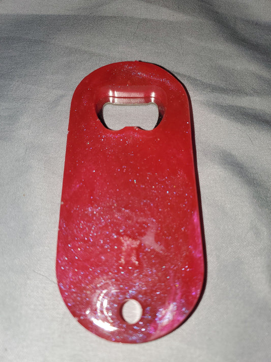 Beer bottle opener/bottle opener. Epoxy resin based, durable and one-of-a-kind!