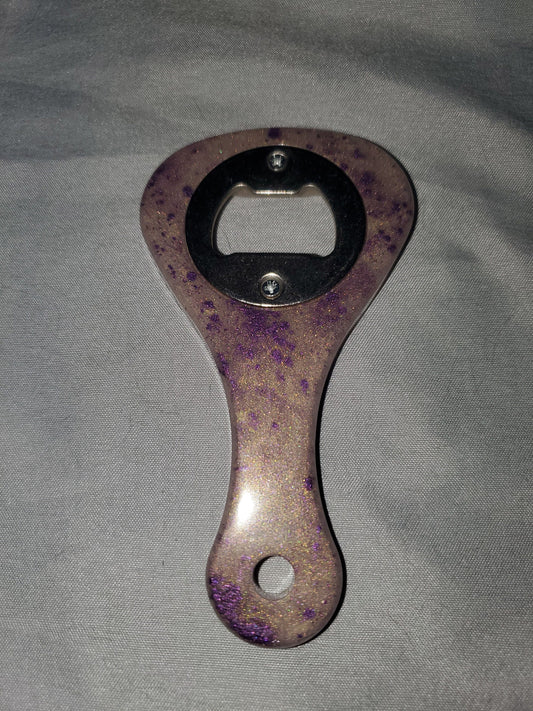 Beer bottle opener/bottle opener. Epoxy resin based, durable and one-of-a-kind!