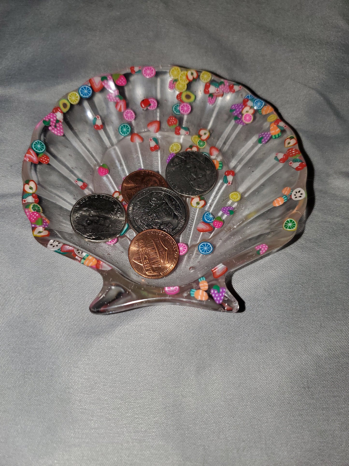 Seashell trinket/coin holder