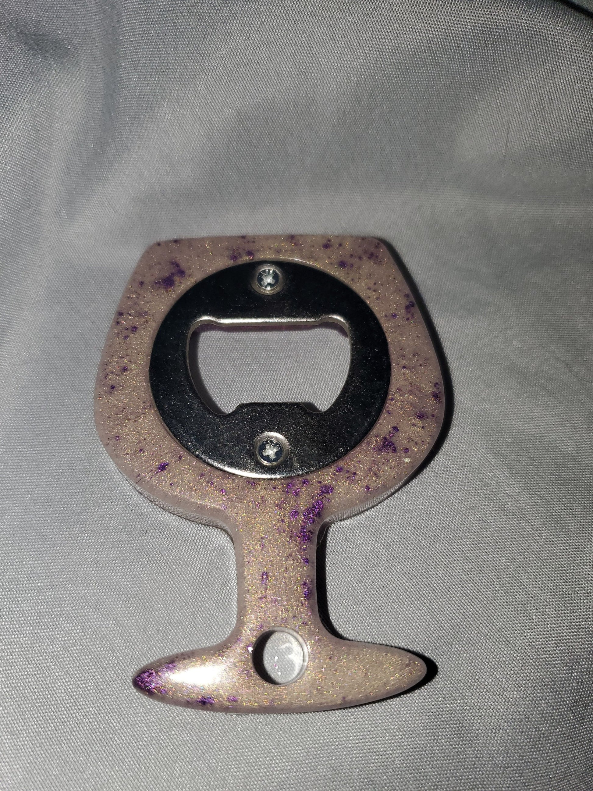 Beer bottle opener/bottle opener. Epoxy resin based, durable and one-of-a-kind!