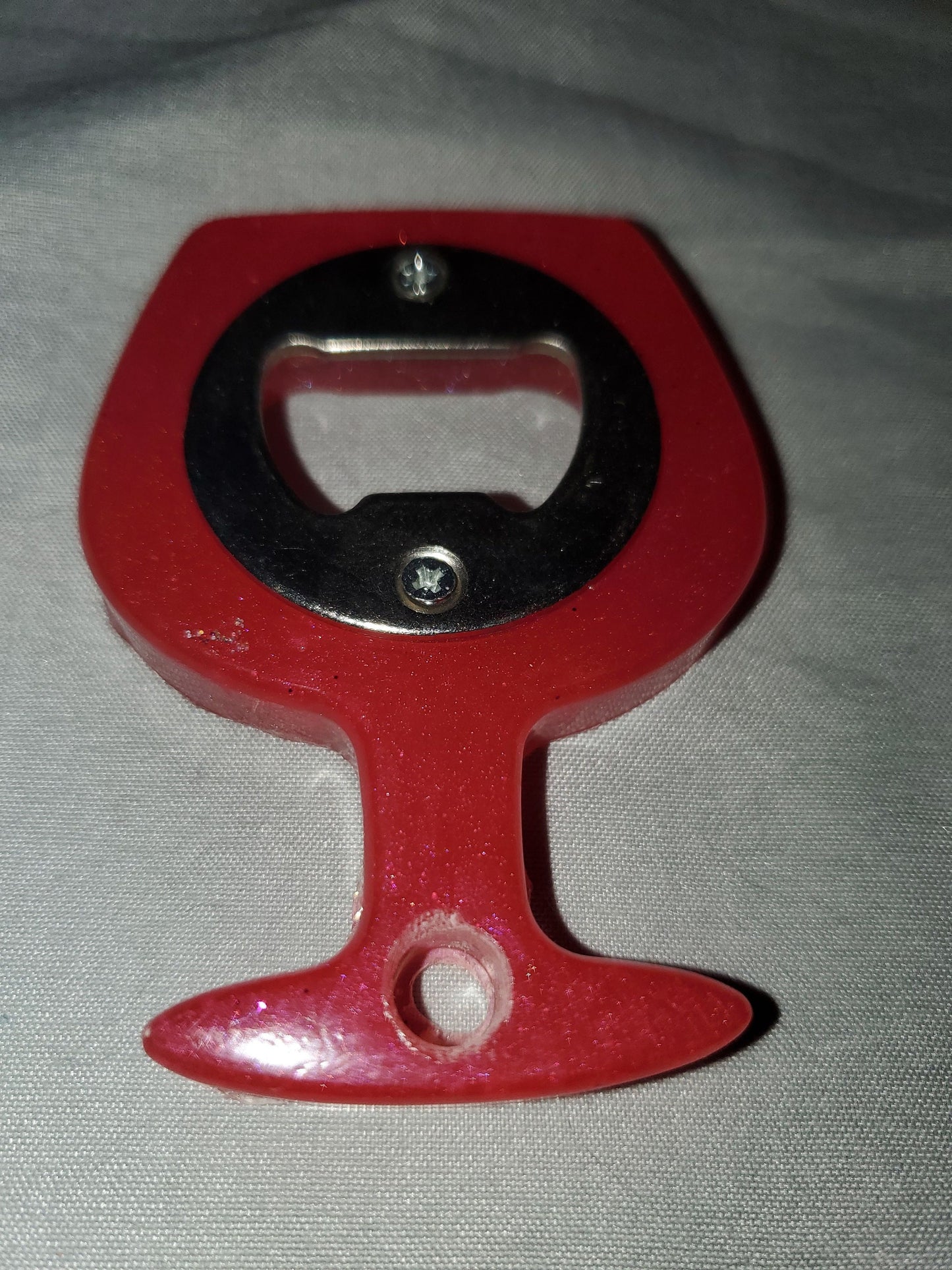 Beer bottle opener/bottle opener. Epoxy resin based, durable and one-of-a-kind!