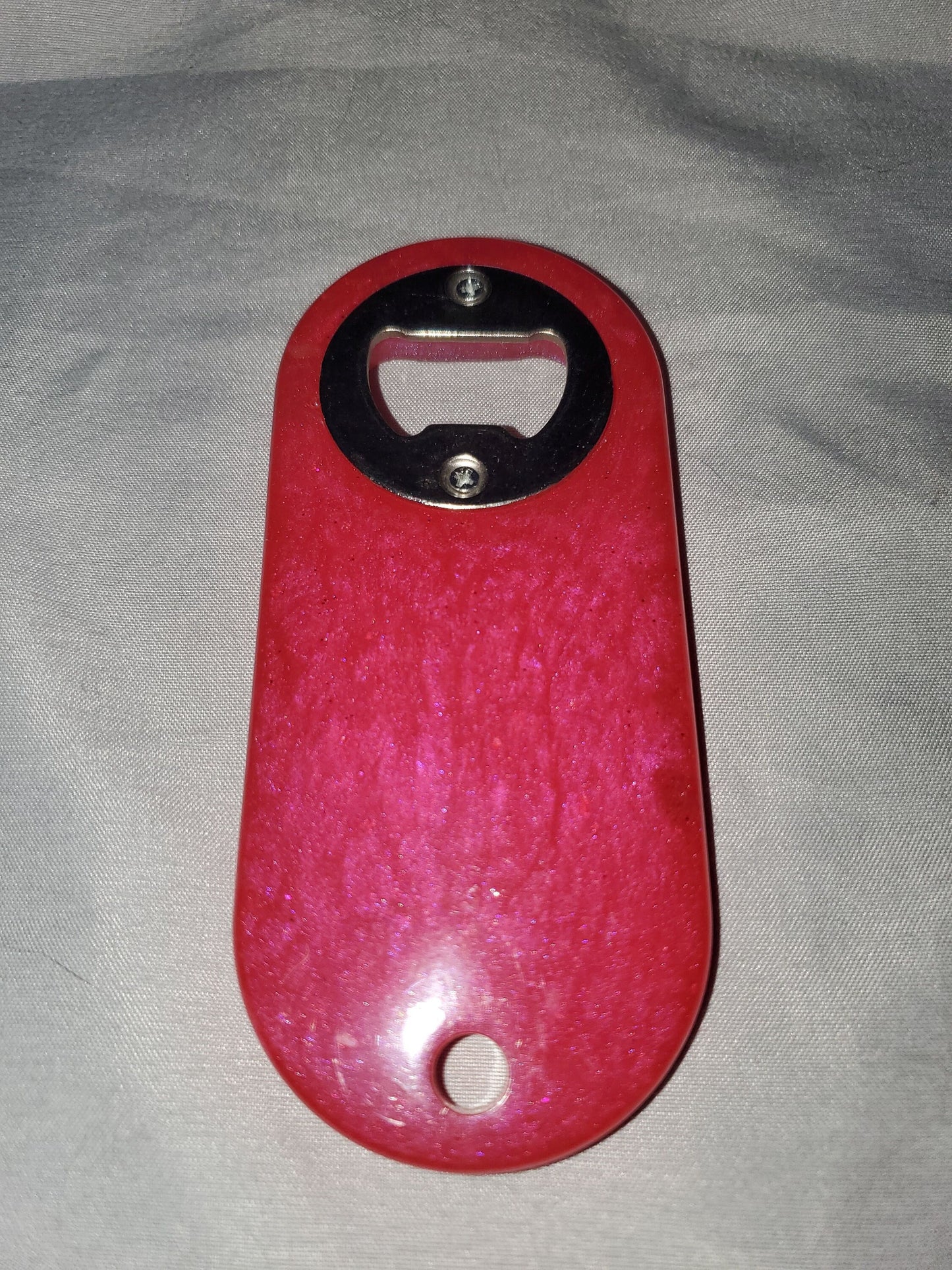 Beer bottle opener/bottle opener. Epoxy resin based, durable and one-of-a-kind!