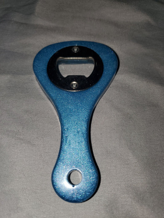 Beer bottle opener/bottle opener. Epoxy resin based, durable and one-of-a-kind!