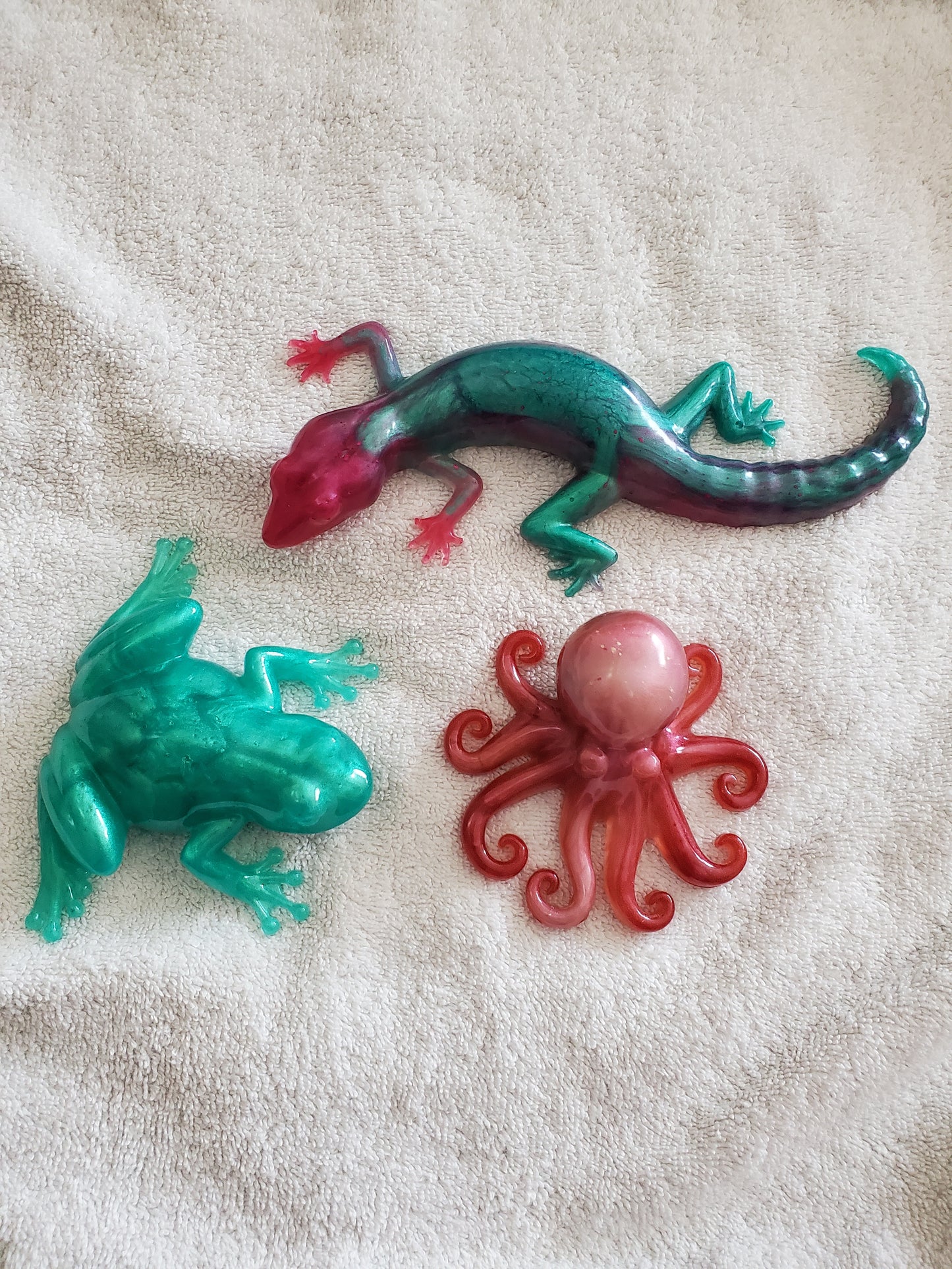 Animal trio - Lizard, Frog, Octopus