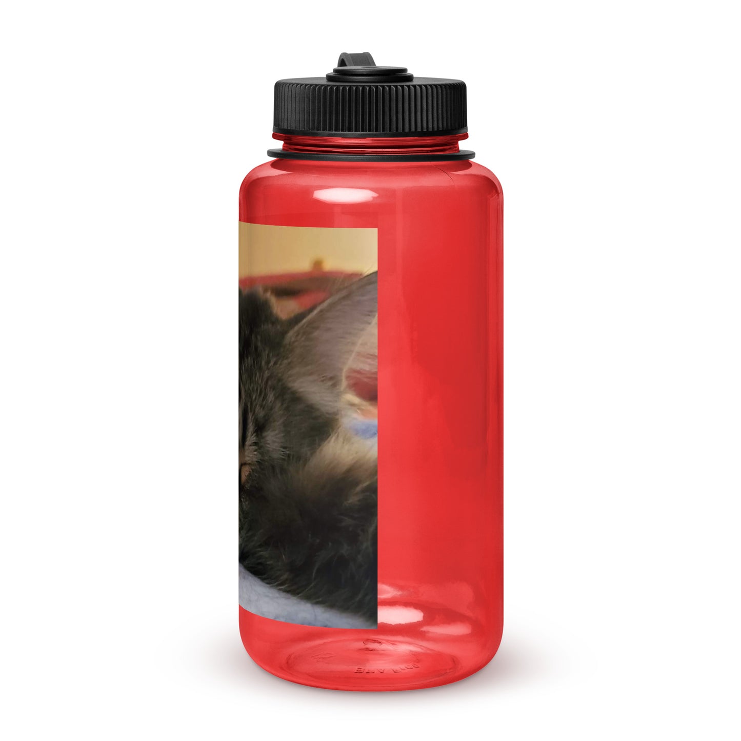 Wide mouth plastic water bottle